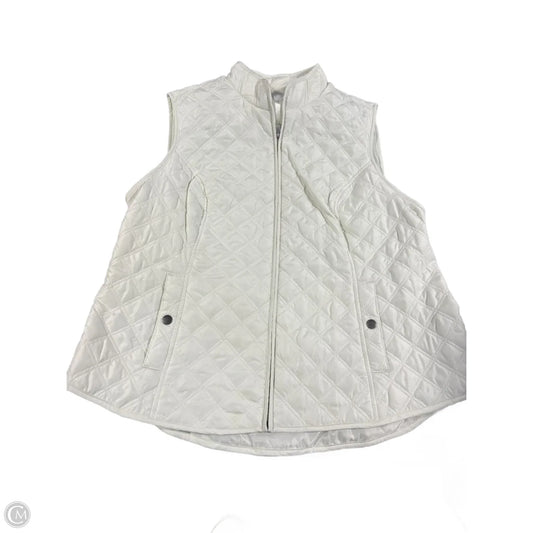 Vest Puffer & Quilted By Croft And Barrow In White, Size: Xl