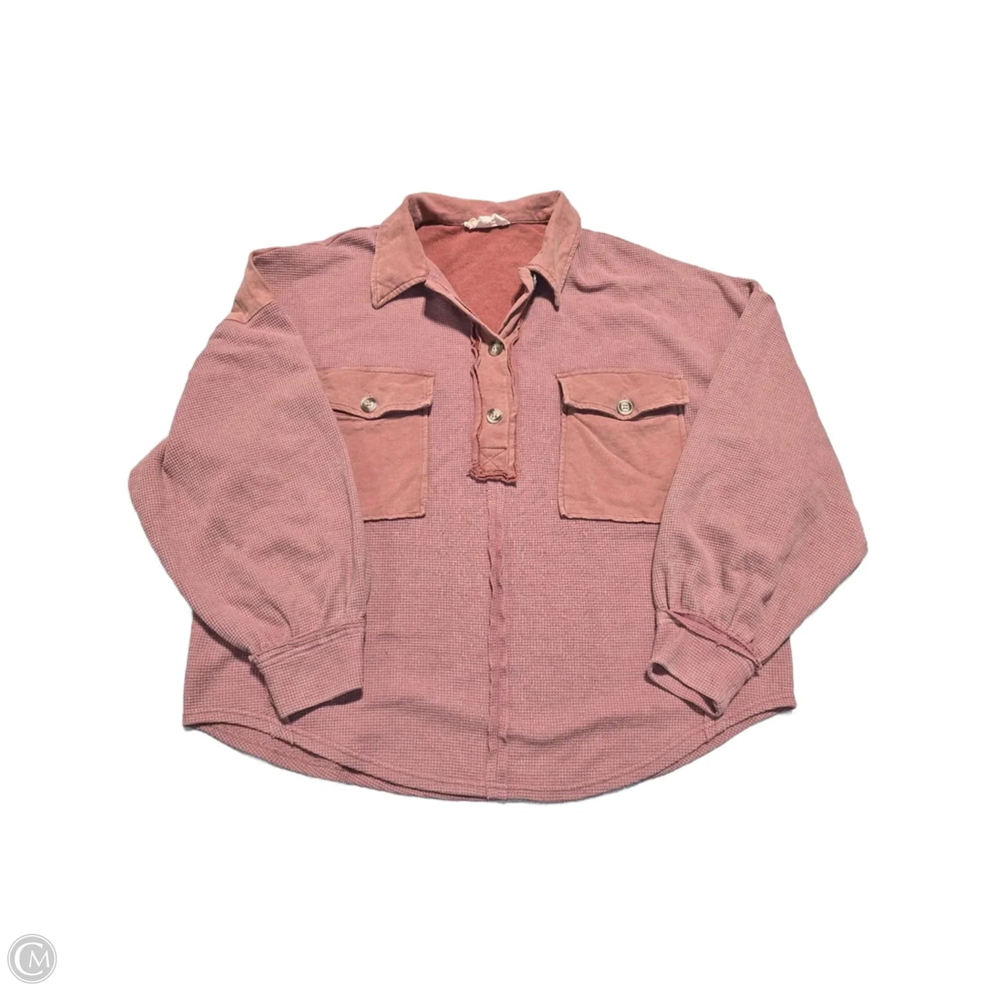 Top Long Sleeve By Peach Love Cream California In Pink, Size: S