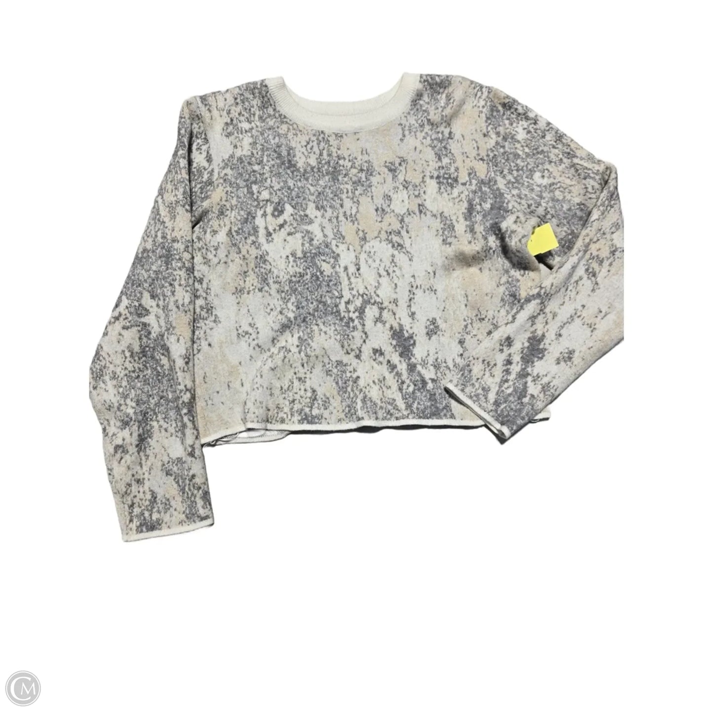 Top Long Sleeve By Cmc In Grey, Size: L