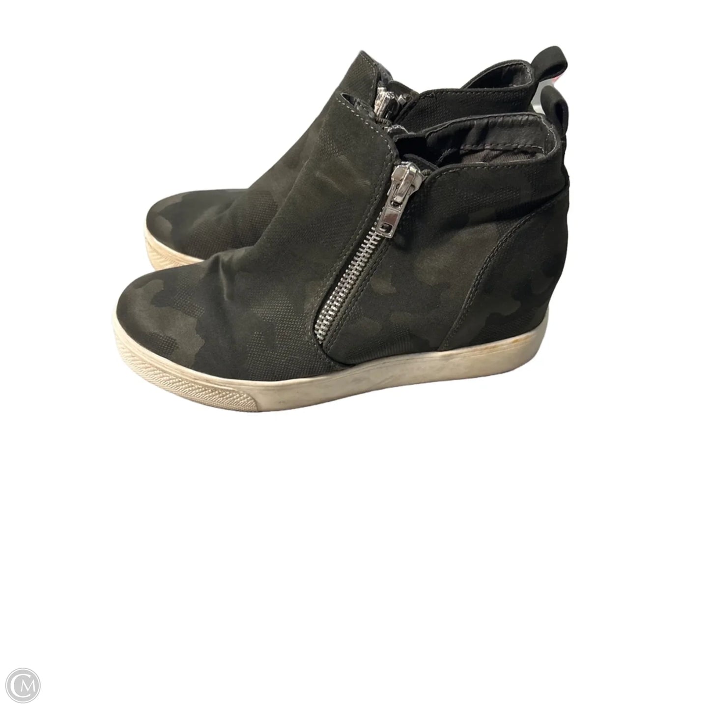 Shoes Heels Wedge By Steve Madden In Green, Size: 9