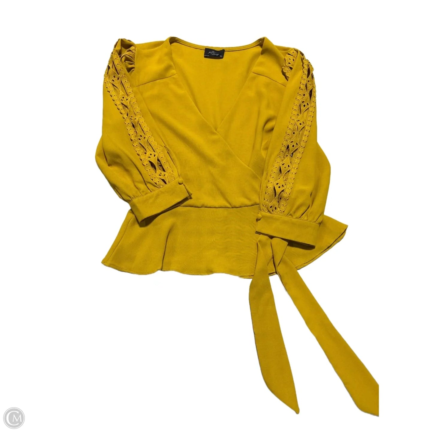 Top Long Sleeve By Milk & Honey In Yellow, Size: S