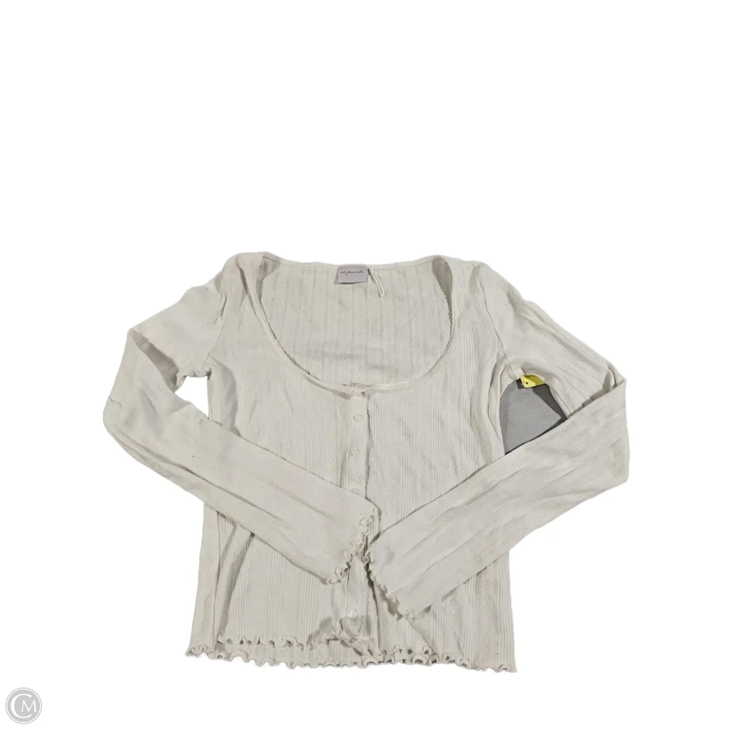 Top Long Sleeve By Out From Under In White, Size: M