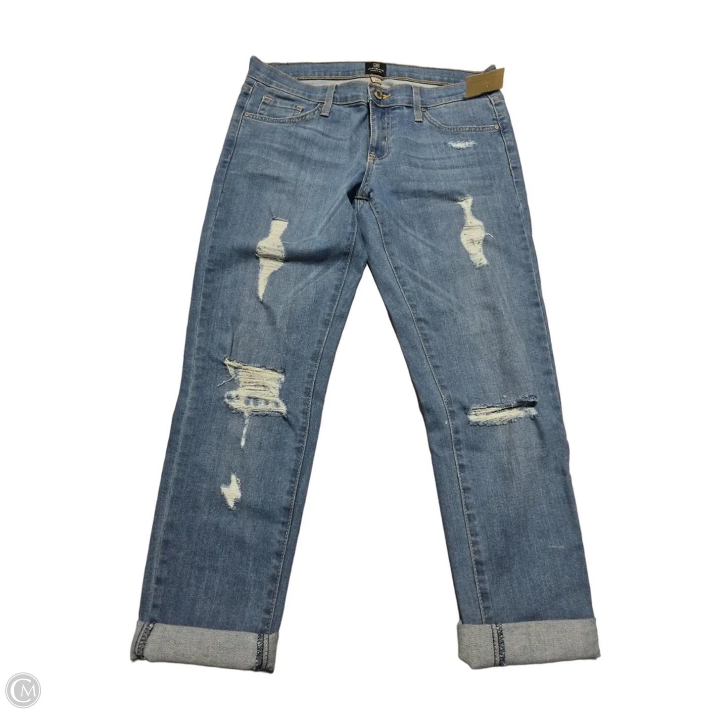 Jeans Cropped By Just Black In Blue Denim, Size: 2