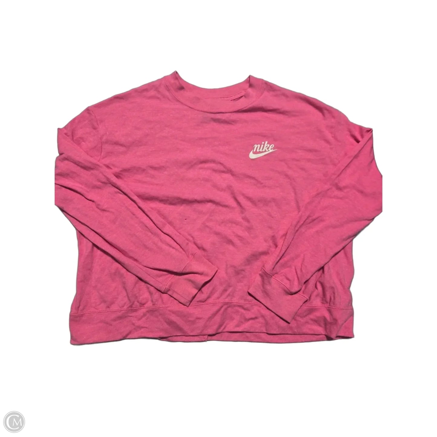 Top Long Sleeve By Nike In Pink, Size: Xl