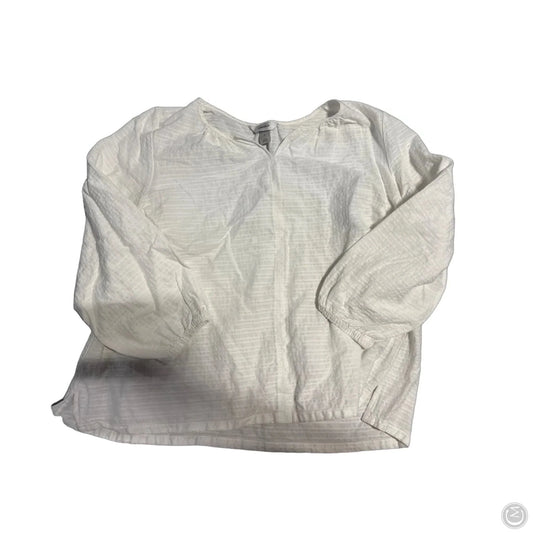 Top 3/4 Sleeve By Cj Banks In White, Size: 1x