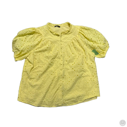 Top Short Sleeve By Prettygarden In Yellow, Size: Xxl