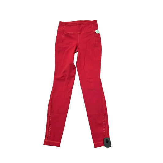 Athletic Leggings By Lululemon In Red, Size: 6