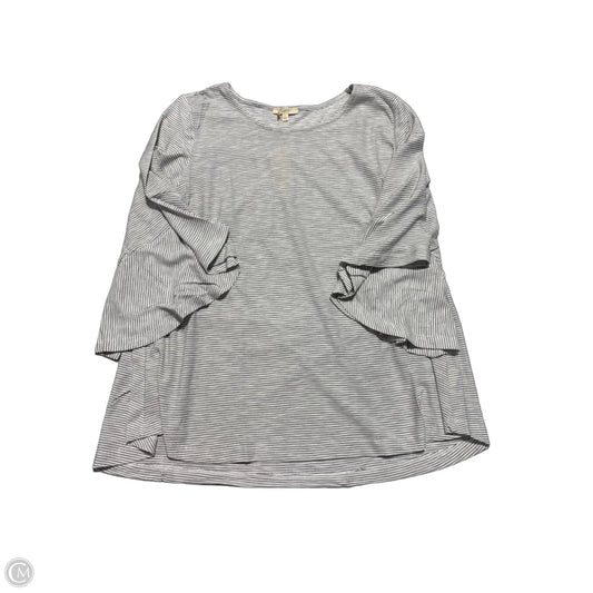 Top Short Sleeve By Mystree In Black & White, Size: L