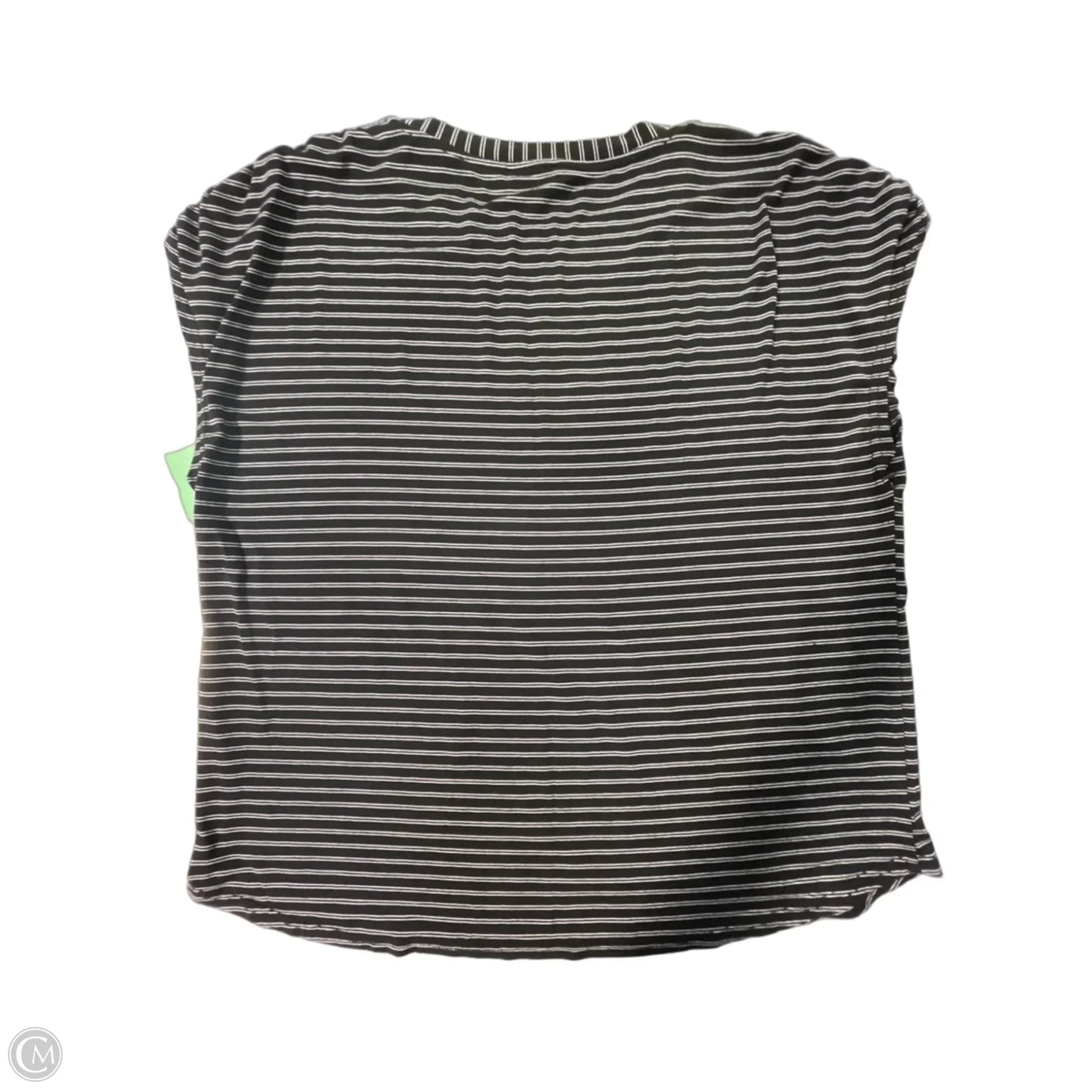 Top Short Sleeve By Modern Works In Black & White, Size: L