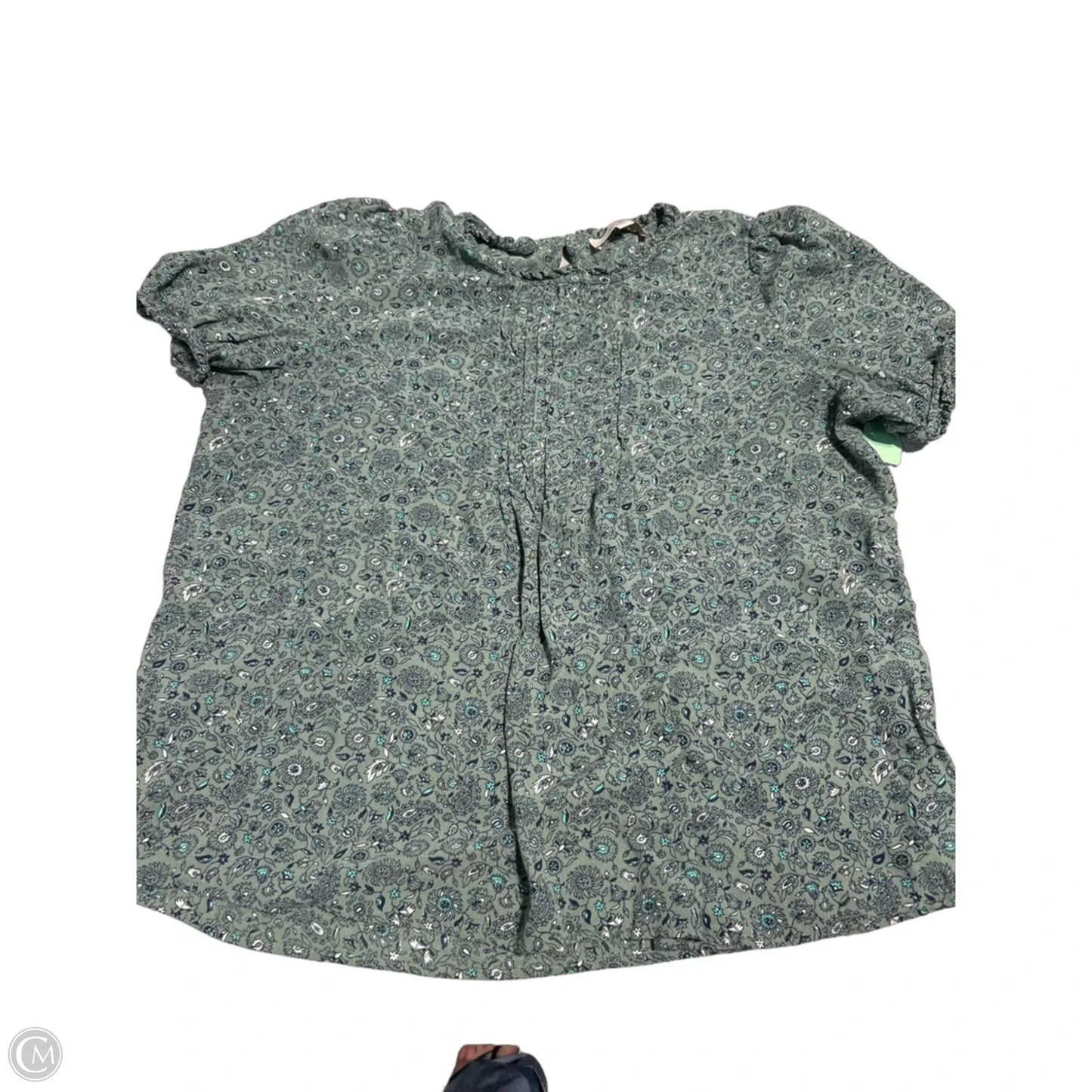 Top Short Sleeve By Loft In Green, Size: Xxl