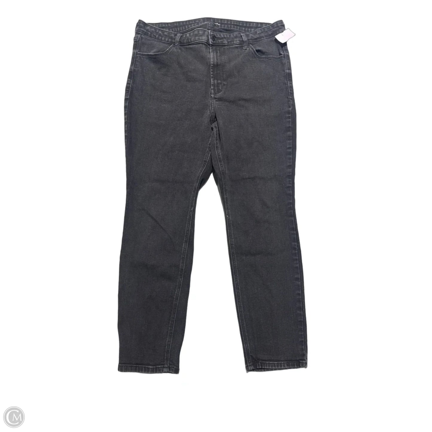 Jeans Straight By Old Navy In Black Denim, Size: 16
