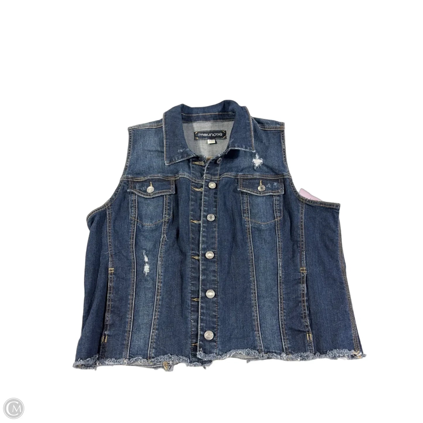Vest Other By Maurices In Blue Denim, Size: Xxl