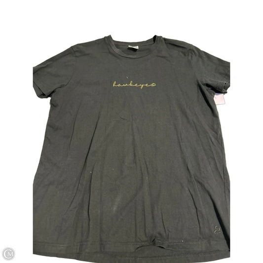 Top Short Sleeve By Authentic In Black, Size: Xl
