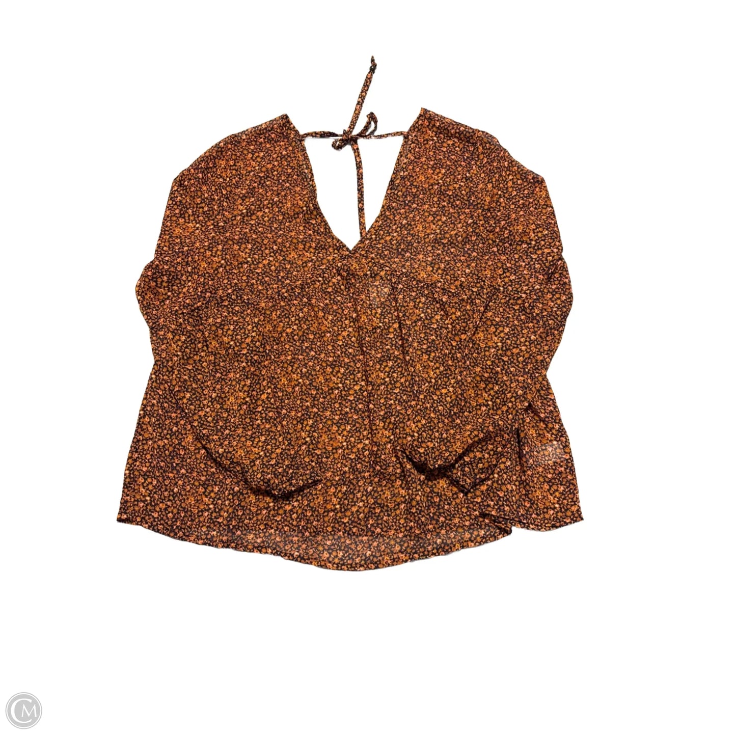 Blouse Long Sleeve By Mossimo In Floral Print, Size: S