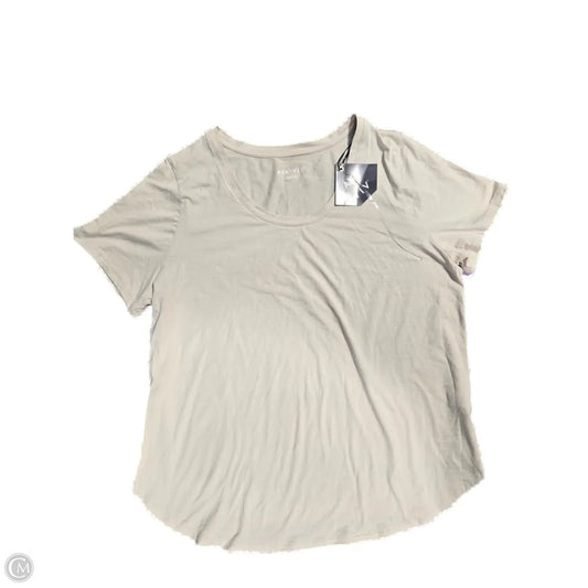 Top Short Sleeve By Ava & Viv In Tan, Size: 1x