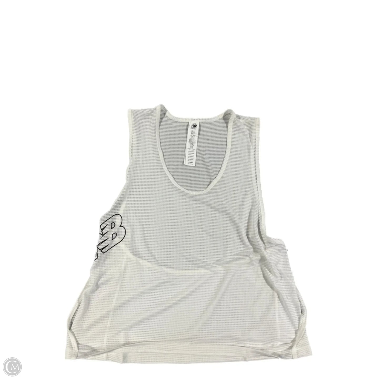 Athletic Tank Top By New Balance In White, Size: S