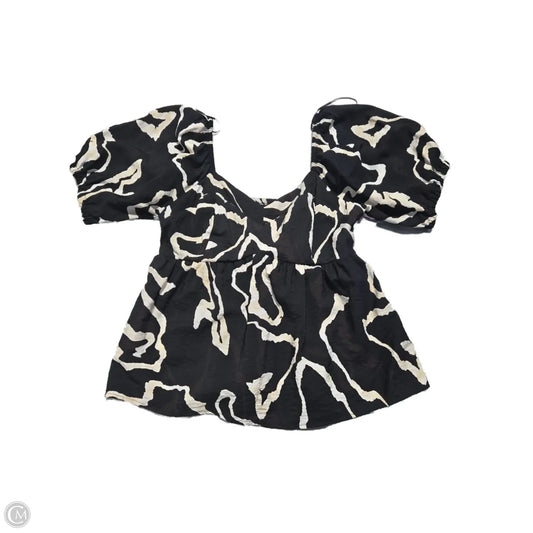 Top Short Sleeve By Nine West In Black & White, Size: S