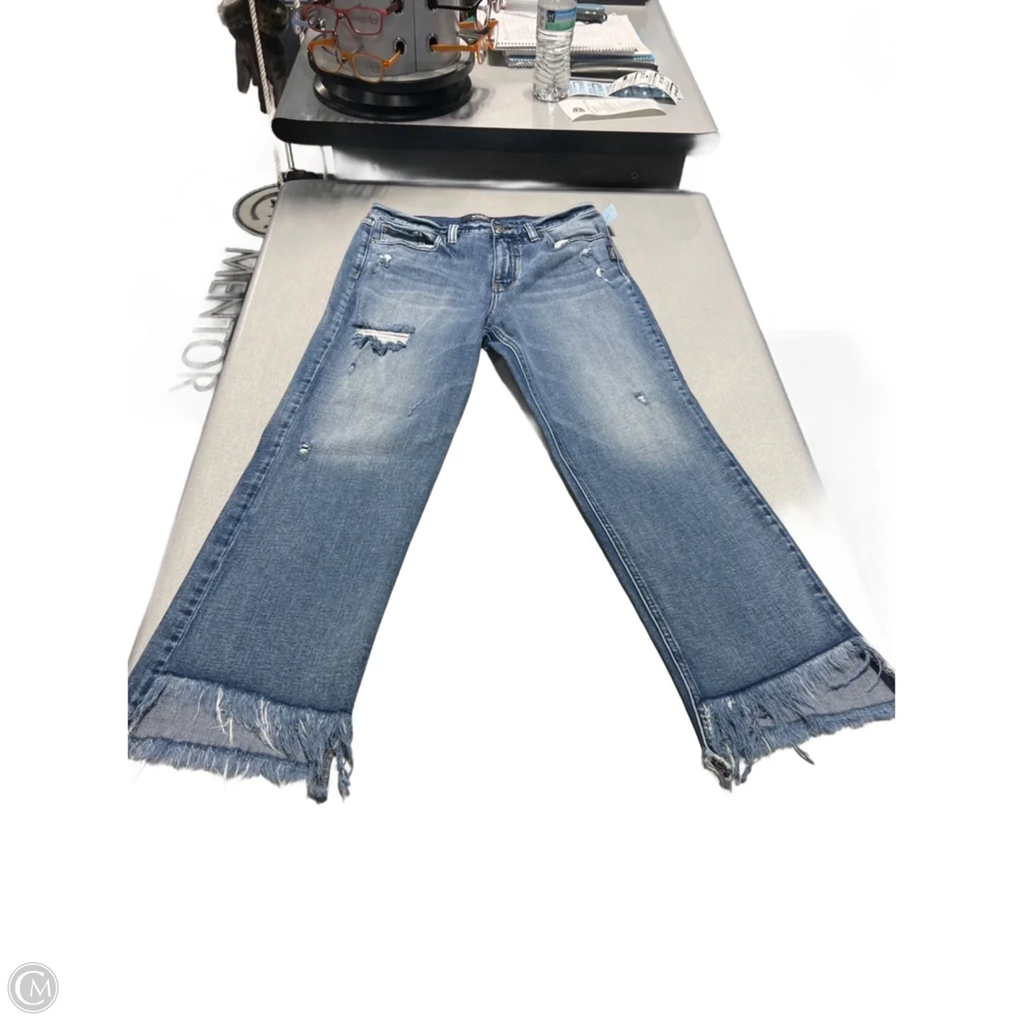 Jeans Flared By Silver In Blue Denim, Size: 8