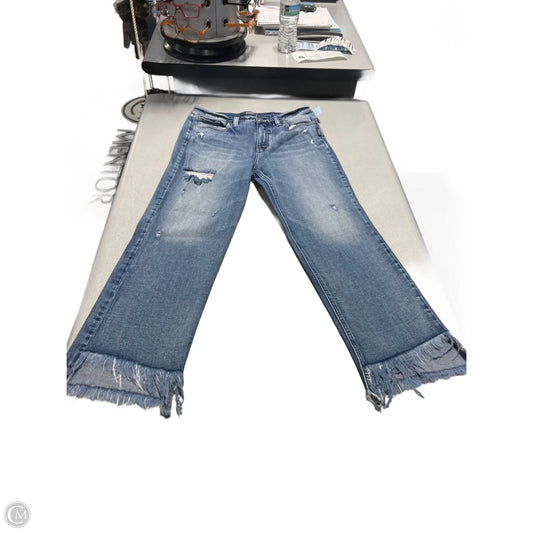 Jeans Flared By Silver In Blue Denim, Size: 8