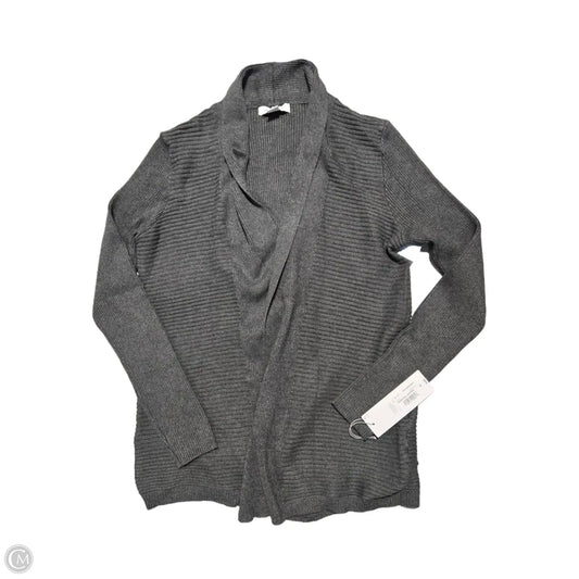 Sweater Cardigan By Liz Claiborne In Grey, Size: M