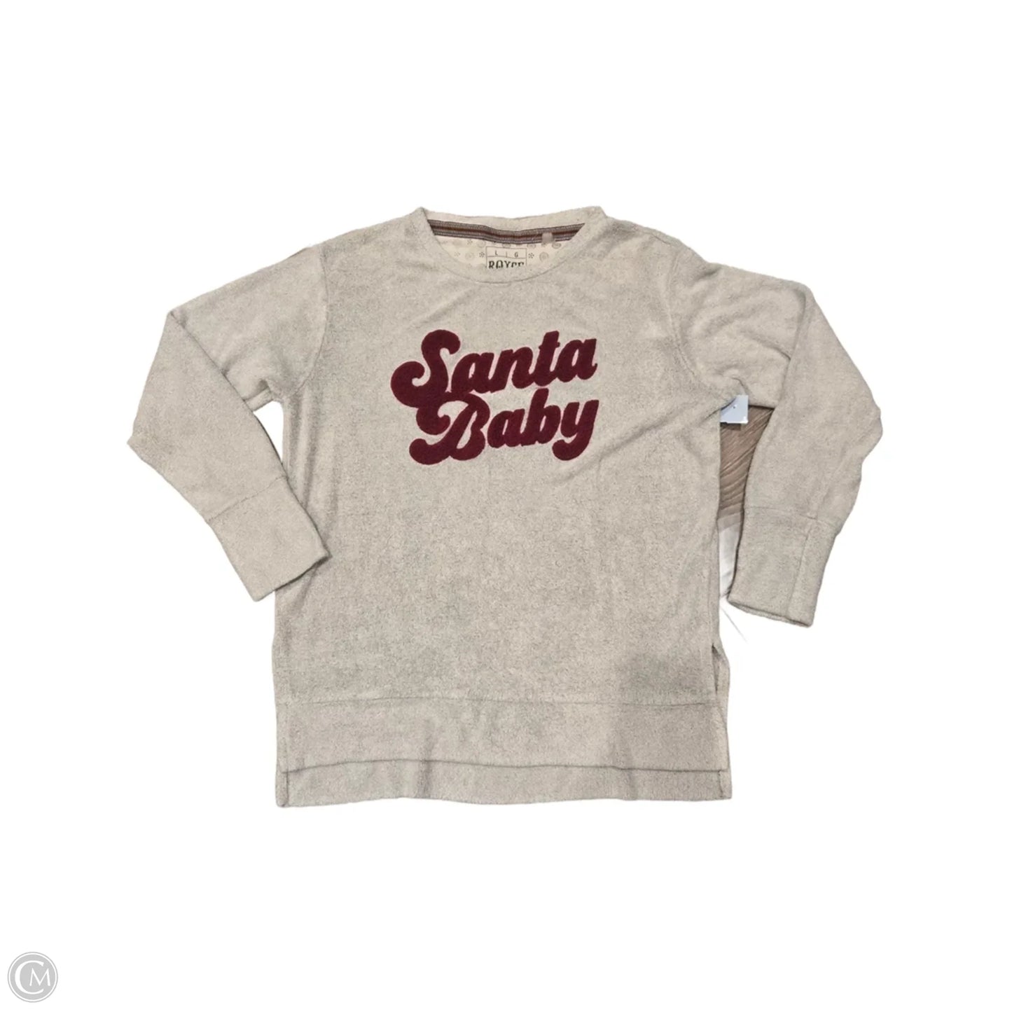 Top Long Sleeve By Cme In Grey, Size: L