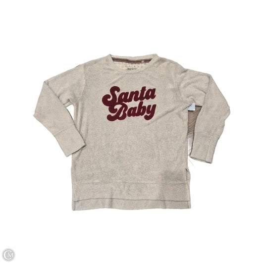 Top Long Sleeve By Cme In Grey, Size: L