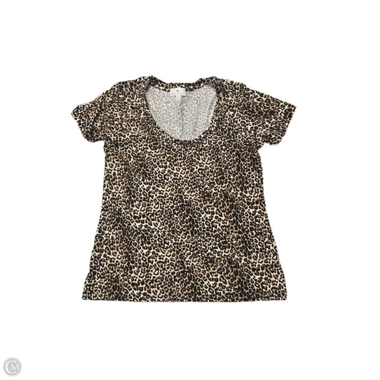 Top Short Sleeve By Socialite In Animal Print, Size: M