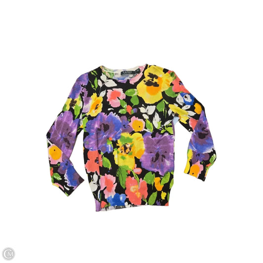 Sweater By Lauren By Ralph Lauren In Floral Print, Size: S