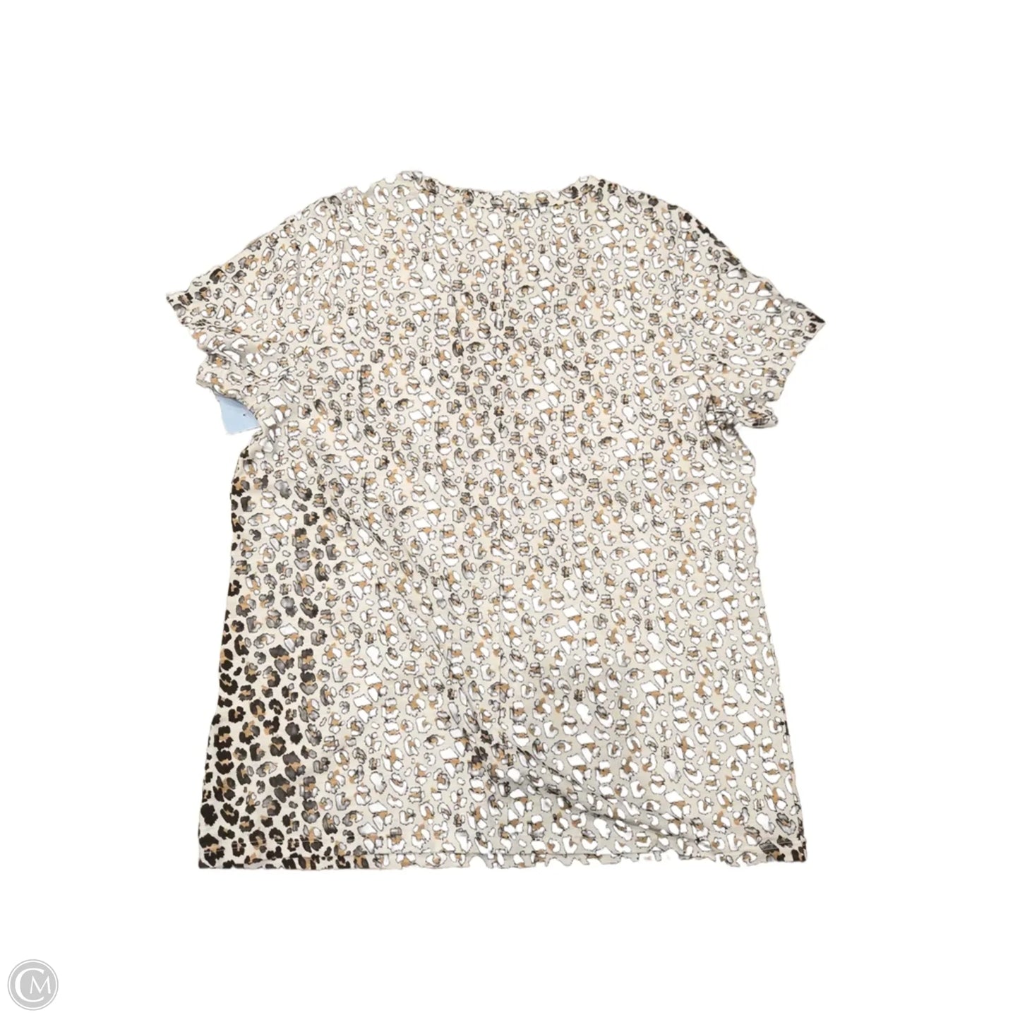 Top Short Sleeve By Banana Republic In Animal Print, Size: M