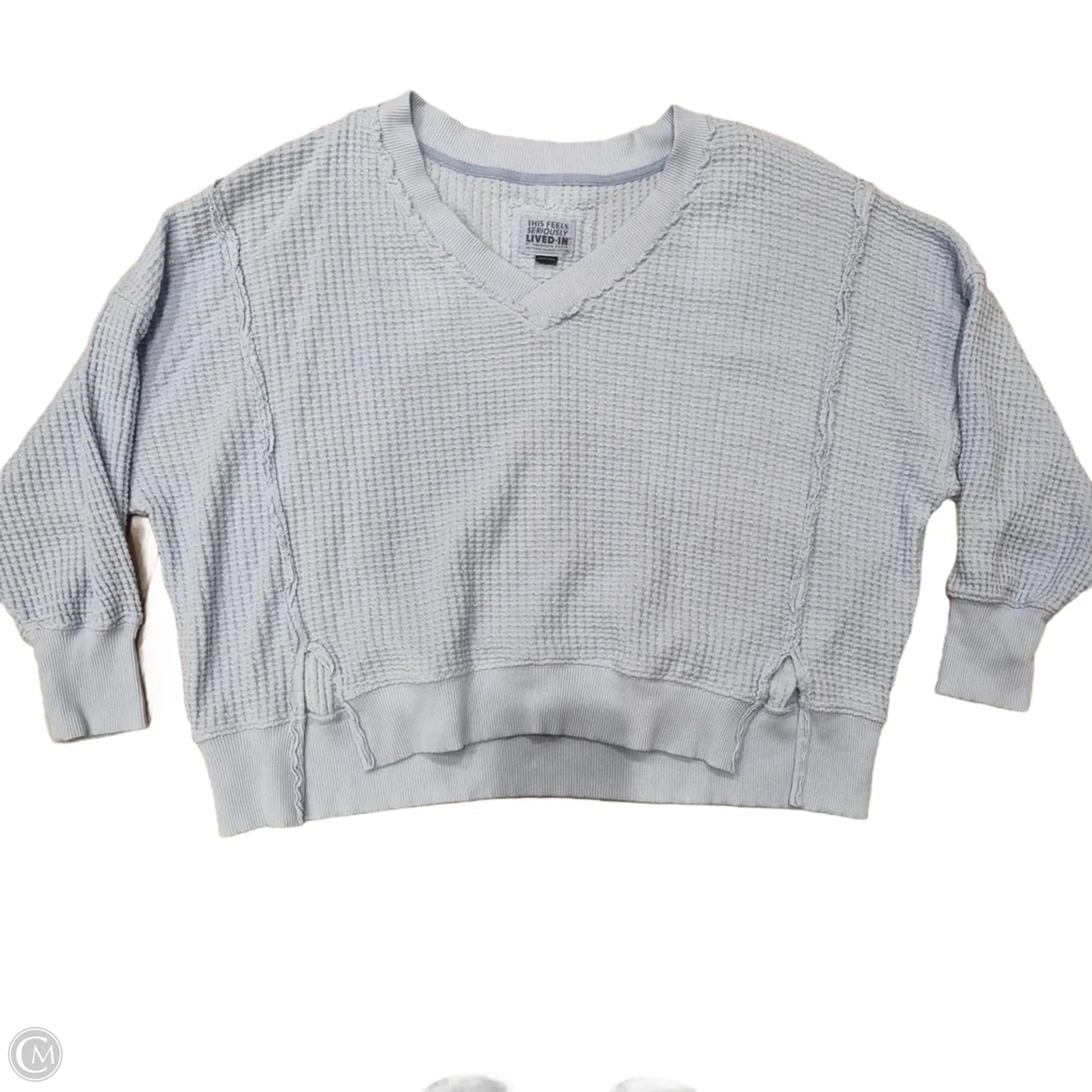 Top Long Sleeve By American Eagle In Blue, Size: Xs