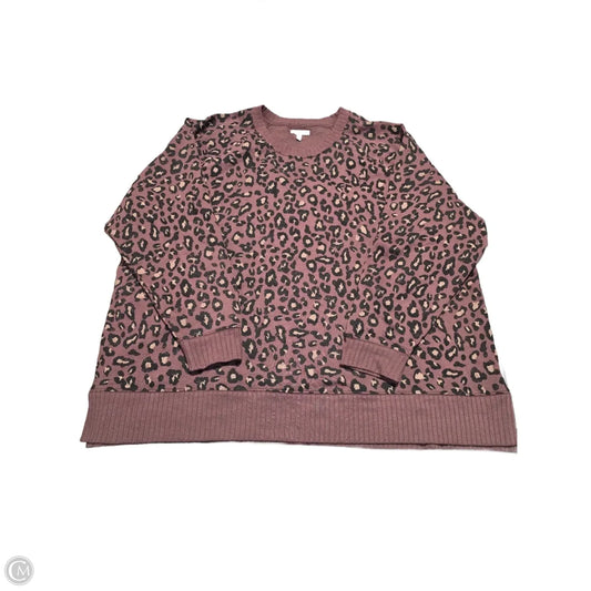 Sweatshirt Crewneck By Maurices In Animal Print, Size: 3x