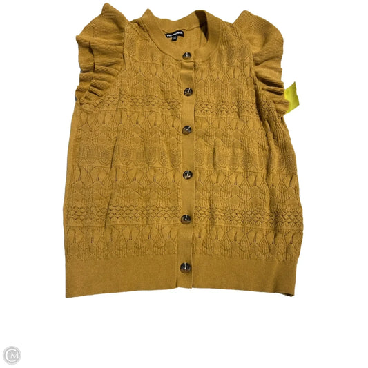 Sweater Short Sleeve By Who What Wear In Gold, Size: M