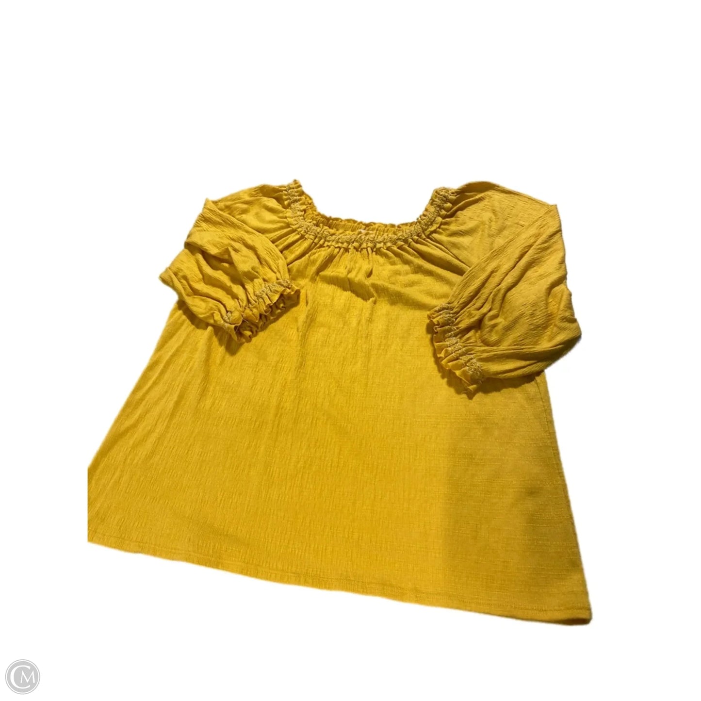 Top Long Sleeve By Max Studio In Yellow, Size: 1x