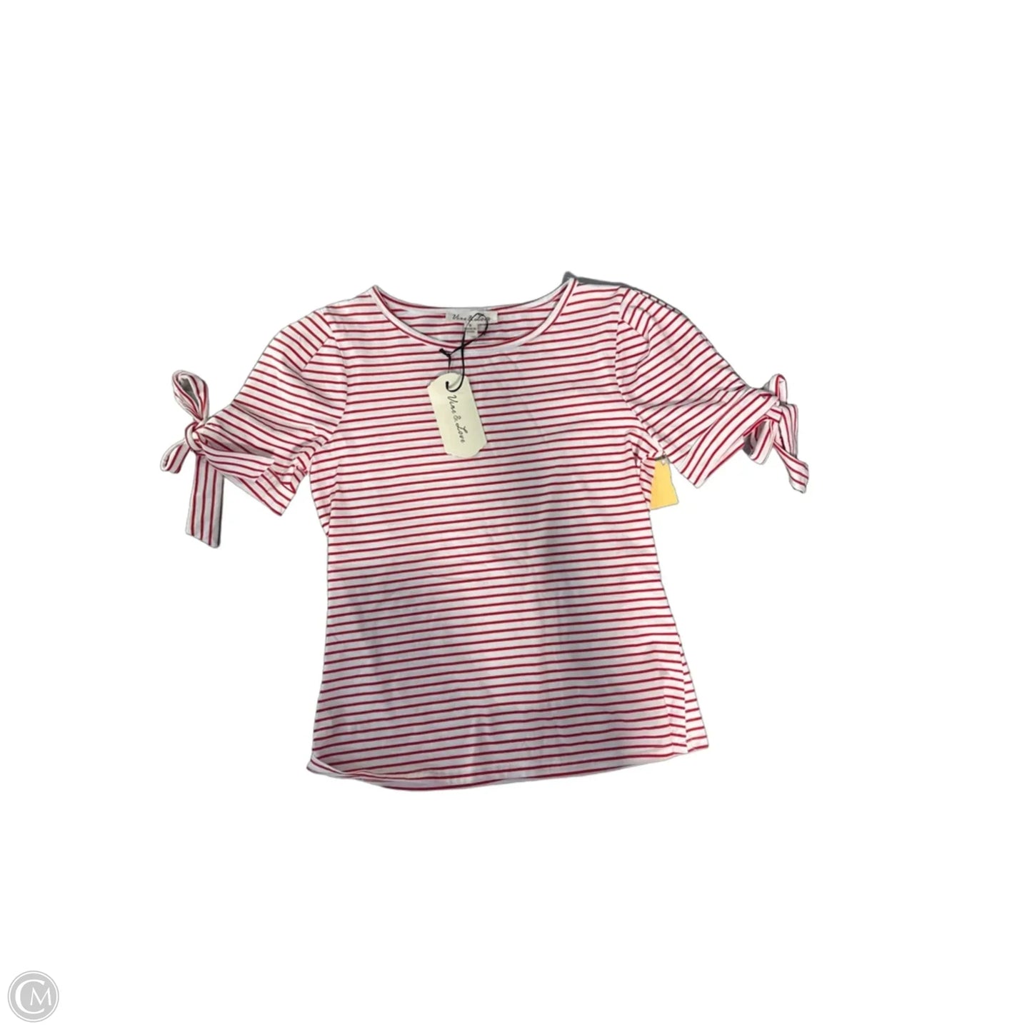 Top Short Sleeve By Vine & Love In Striped Pattern, Size: S