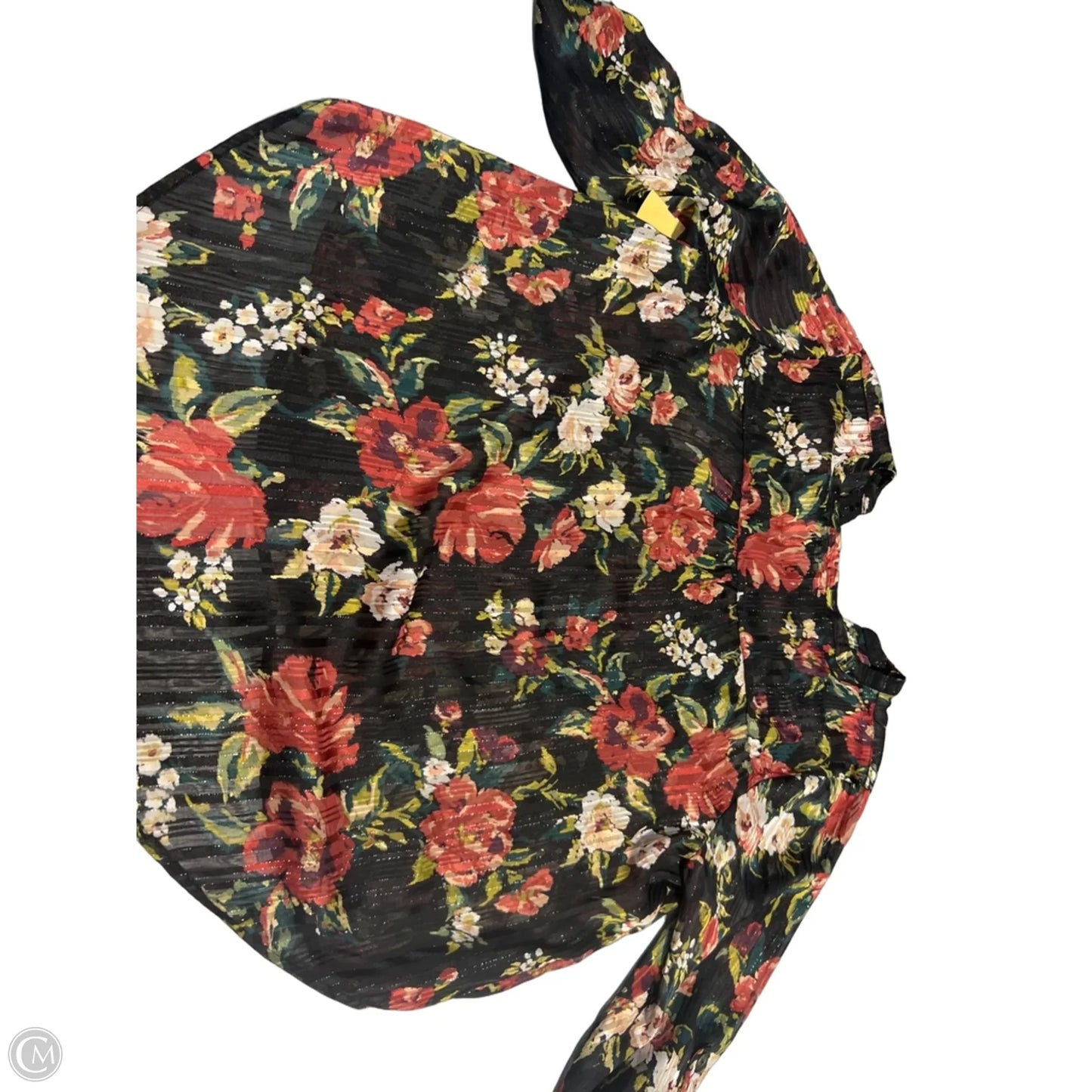 Top 3/4 Sleeve By Maurices In Floral Print, Size: 2x