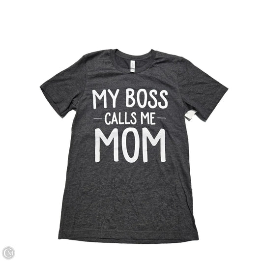 Top Short Sleeve Basic By Cme In Grey & White, Size: S