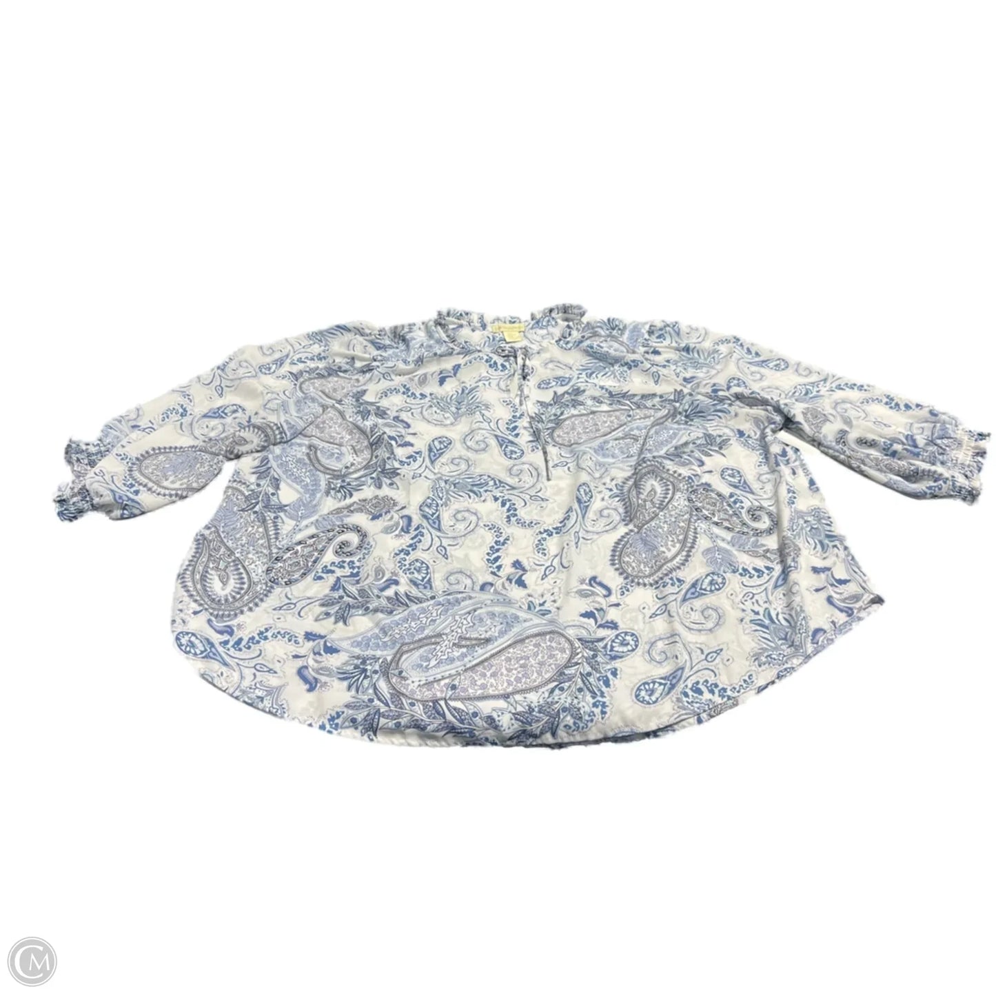 Top Long Sleeve By Cynthia Rowley In Paisley Print, Size: 3x