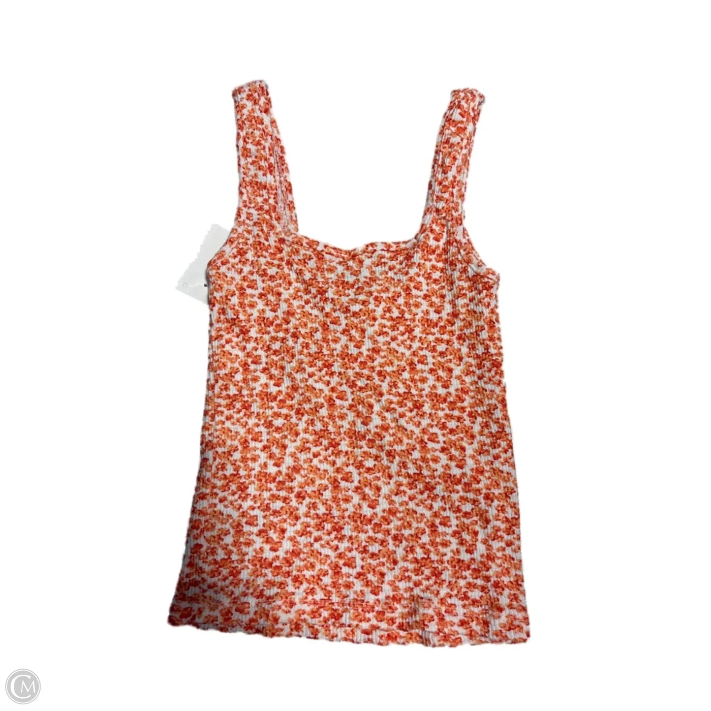 Tank Top By American Eagle In Orange & White, Size: Xs