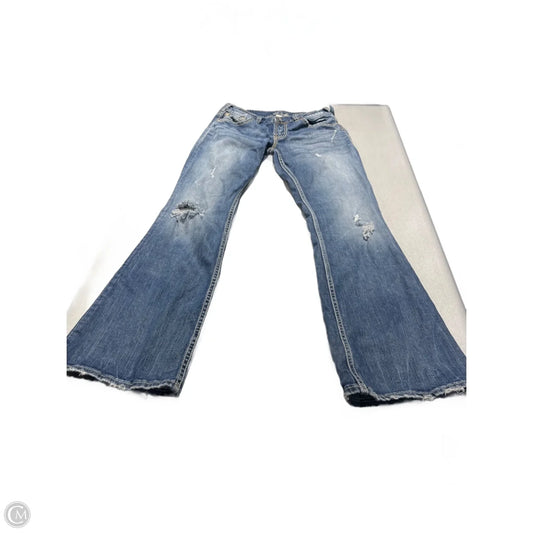 Jeans Flared By Silver In Blue Denim, Size: 8