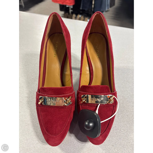 Shoes Designer By Coach In Red, Size: 6.5