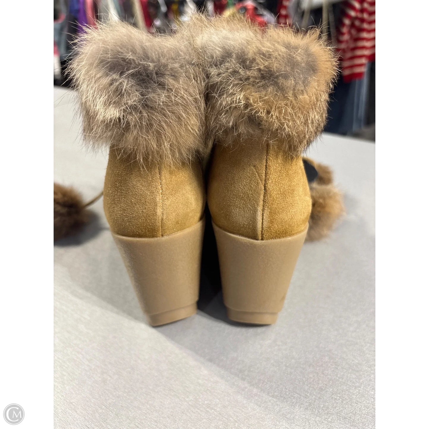 Boots Designer By Coach In Tan, Size: 8