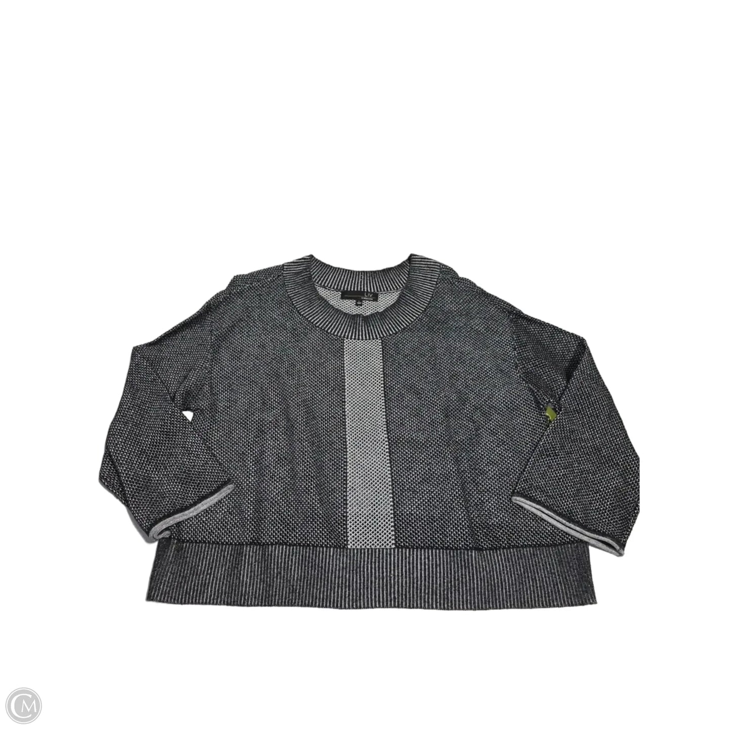 Sweater By Habitat In Black & White, Size: L