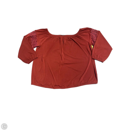 Top 3/4 Sleeve By Lane Bryant In Red, Size: 1x