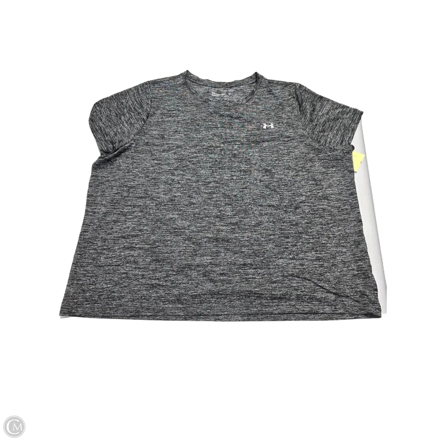 Athletic Top Short Sleeve By Under Armour In Grey, Size: 3x