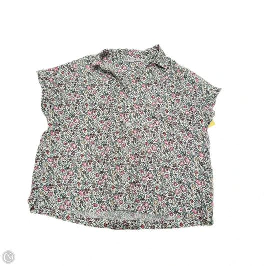 Top Short Sleeve By Jane And Delancey In Floral Print, Size: M