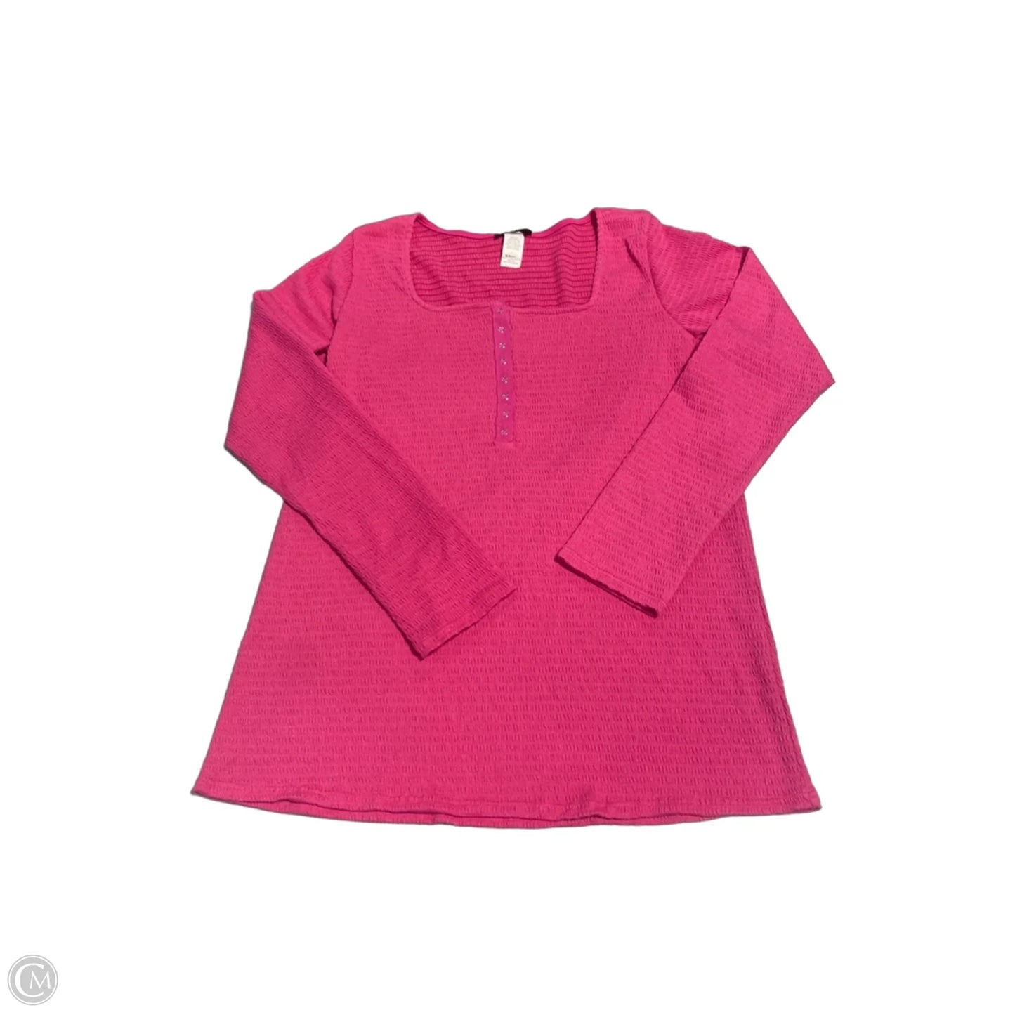 Top Long Sleeve By Heimish Usa In Pink, Size: 2x