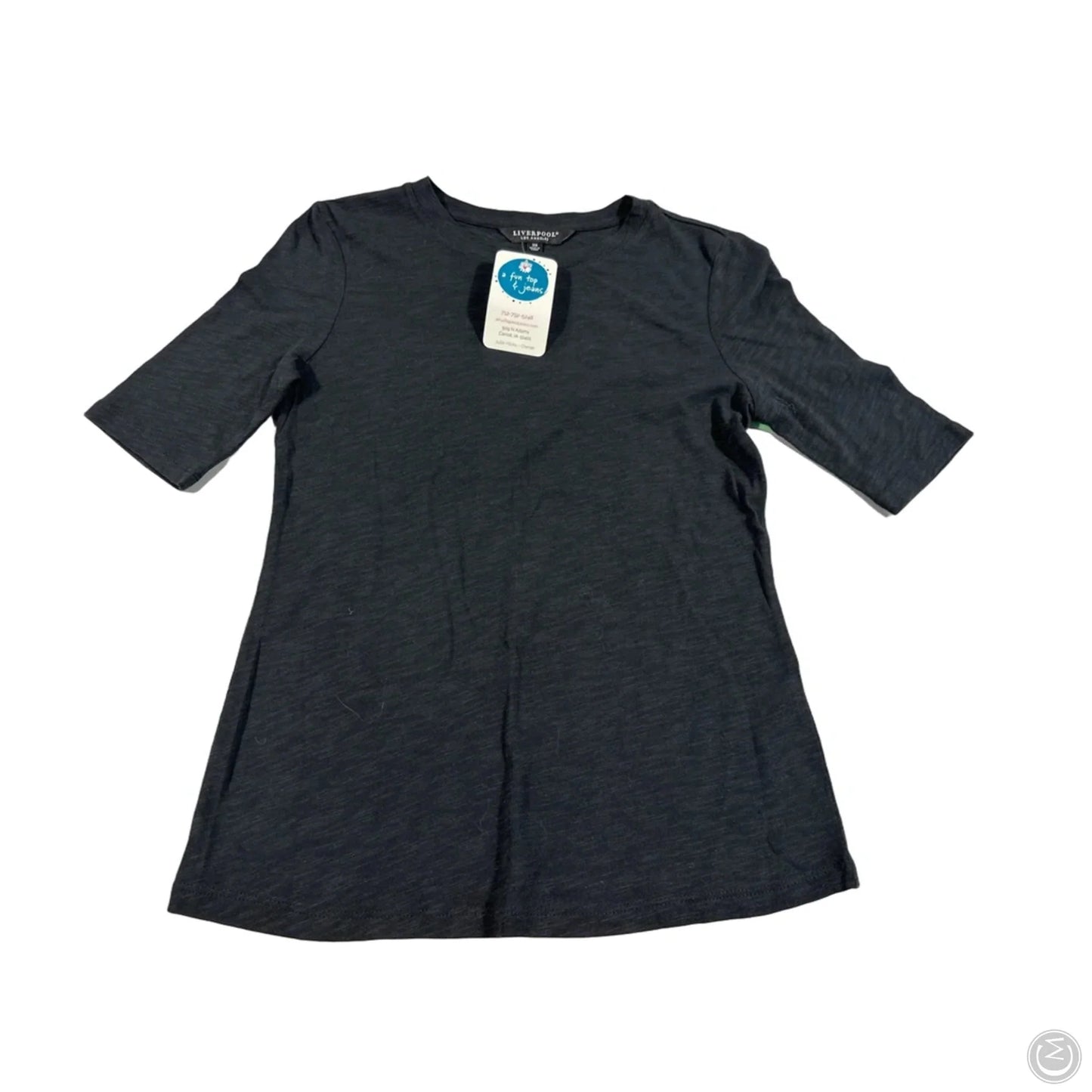 Top Short Sleeve Basic By Liverpool In Black, Size: Xs