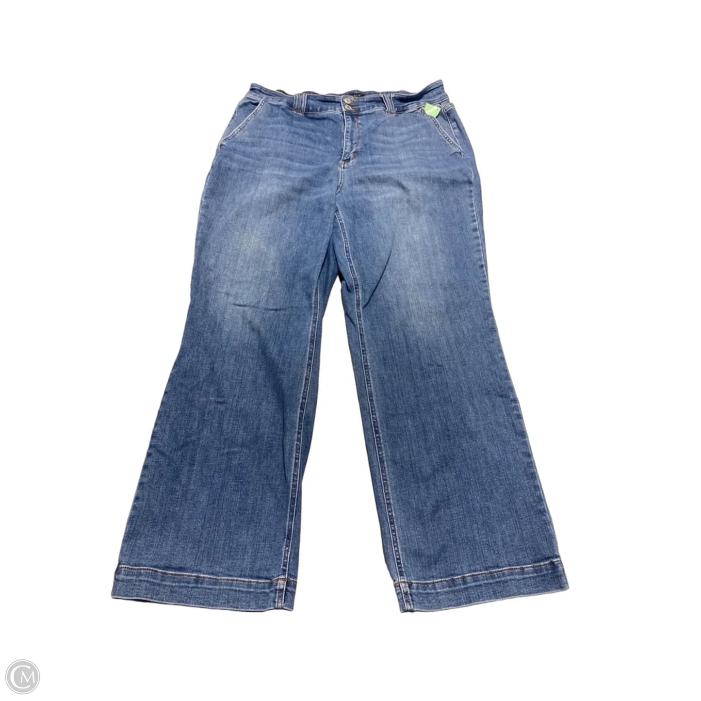 Jeans Wide Leg By Judy Blue In Blue Denim, Size: 20