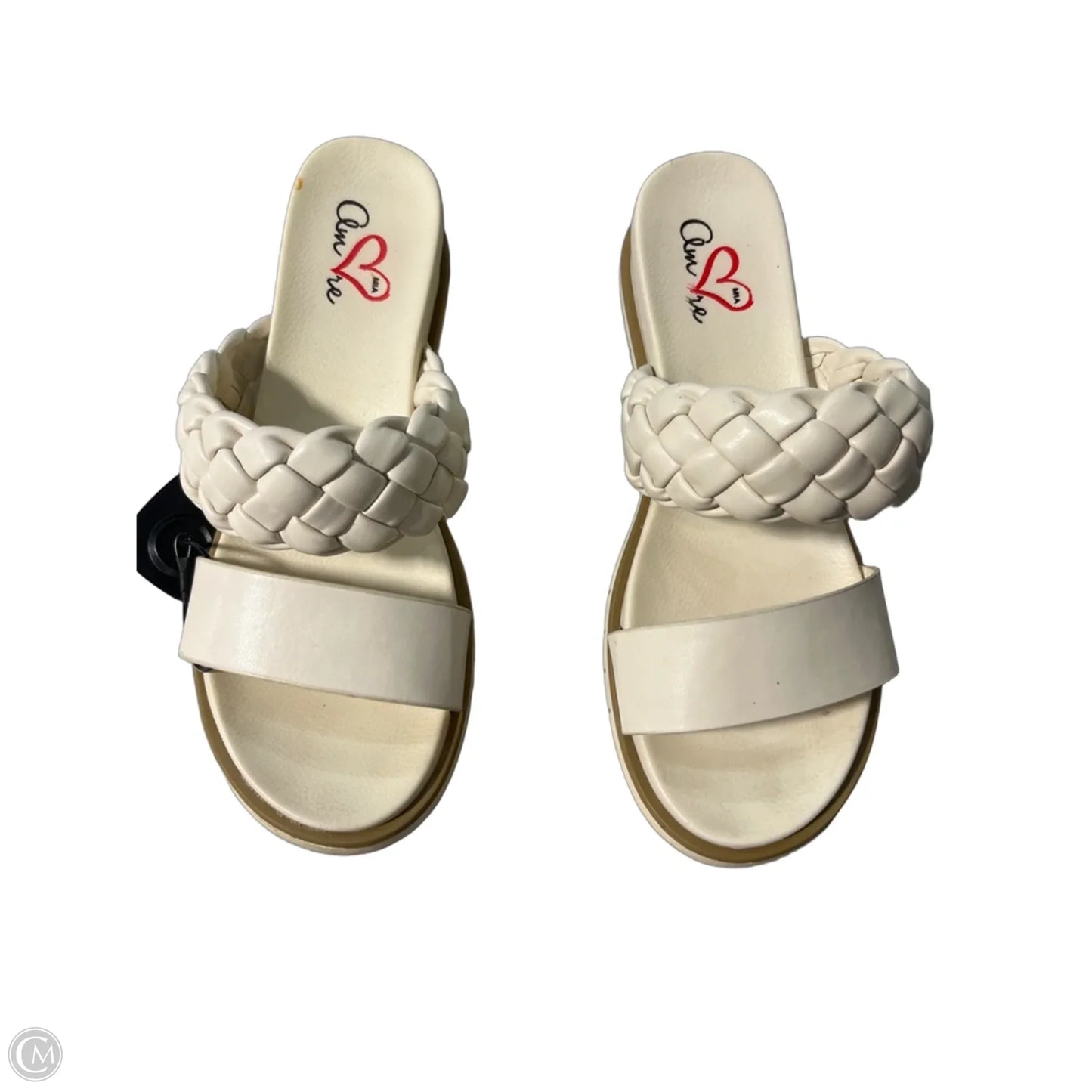 Sandals Flats By Mia In Cream, Size: 8.5