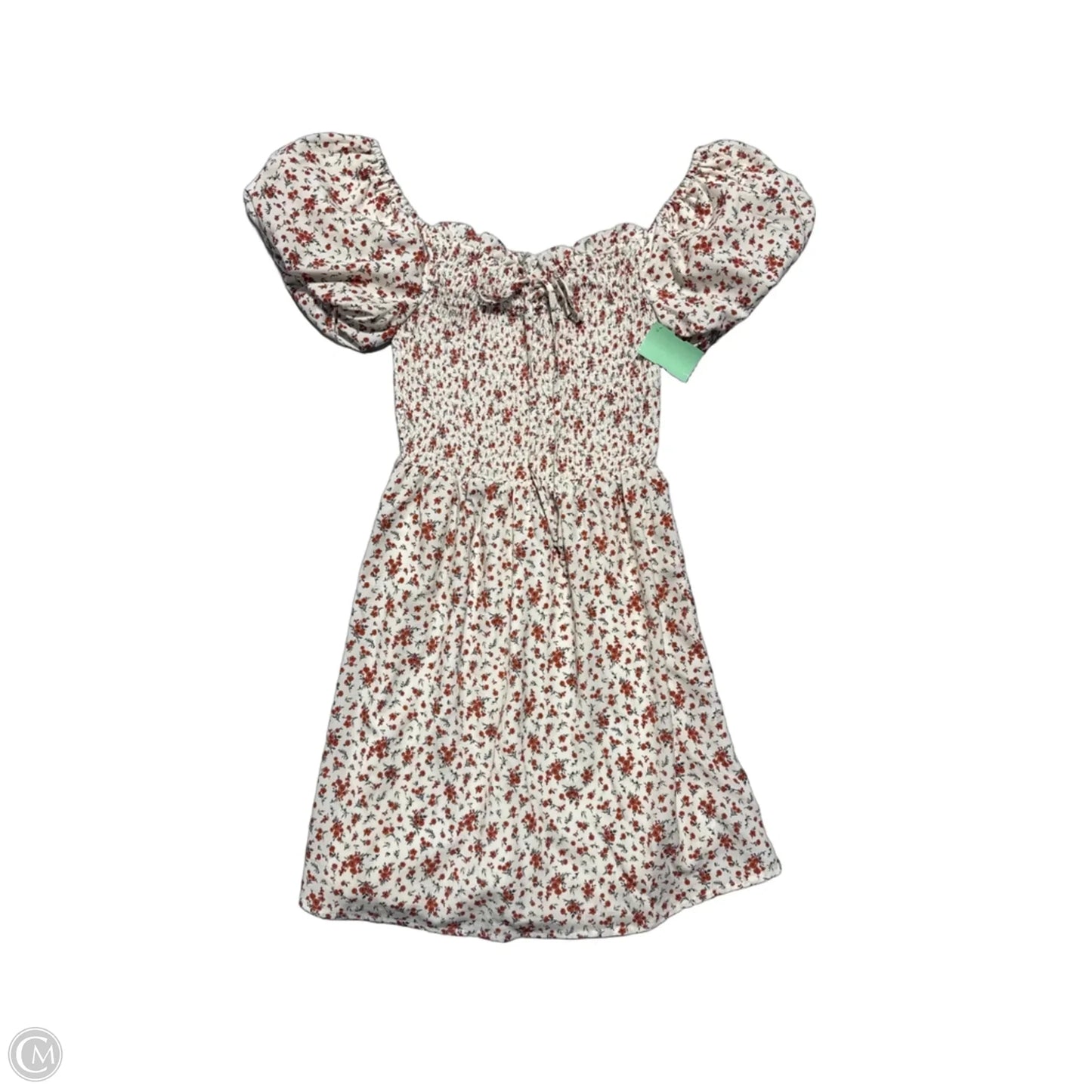 Dress Casual Short By Miami In Cream & Orange, Size: Xs